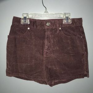 UO Maroon Corduroy Shorts